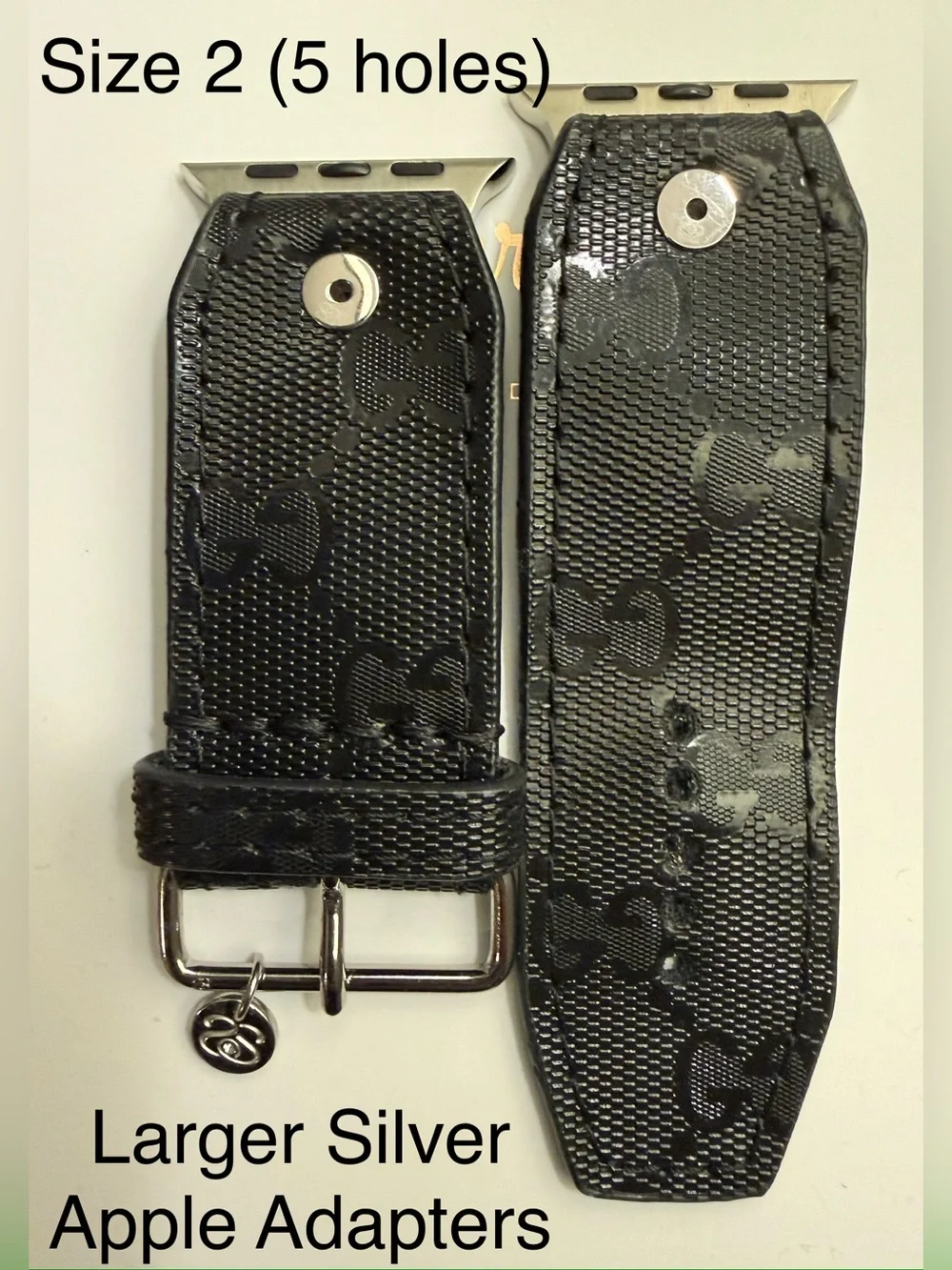 Spark*l bands Size 2 Black GG Imprime Apple watchband